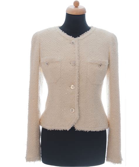 chanel boucle jacket|boxy boucle tweed jacket.